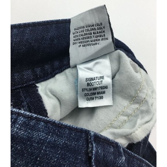 Ladies Hudson Signature Bootcut Low Rise 5-Pocket Jeans Washed Denim Size 26 - Picture 11 of 12